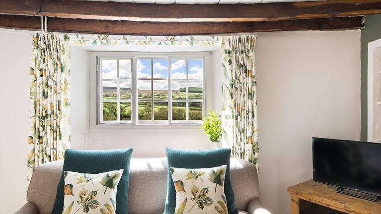 The view from the sitting room at Cockayne Cottage, Yorkshire